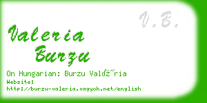 valeria burzu business card